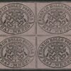 I^ Em. 1/2 b. violetto Quartina Sass 1A MNH** f. Chiavarello Spl