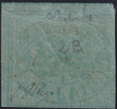 I Em. 1 b. verde scuro II Composizione ben marginato Adf nuovo con gomma periziato – Sassone n.2B