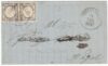 Province Napoletane 1861 – 1 gr. coppia ampi margini su sovracorperta da Giovinazzo Pt.3 x Napoli periziata – Sassone n.