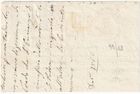 Bicolore 10 + 5 gr. Fil. Onda su fronte da Palmi Svolazzo Pt.9 x Roma raro periziato – Sassone n.10+9