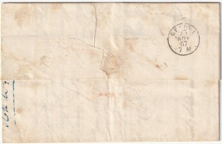 1857 20 Nov 4 b.+ 8 b.Sass 5+9 su lettera da Bologna x Genova PD+ Franca rossi f.AD rara