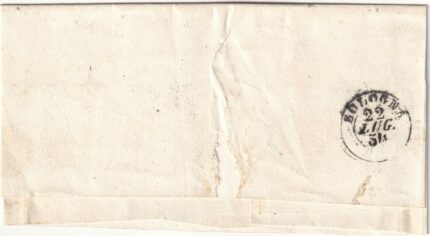 1854 19 Lug 4 b.+ 8 b.oleoso Sass 5+9a Bdf+Intersp. su sovr. da Roma x Bologna Cv 1625