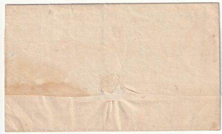 1858 14 Gen 2 gr. Frode Postale nel I° Mese Sass 5a su lettera da Molfetta x Maglie f.AD rara