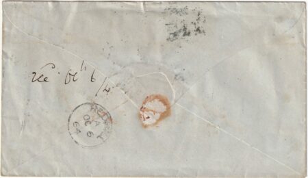 1864 1 Ott 6 b.+ 8 b. uno con 8 Filetti coppia Sass 7+9+9 8 Fil. Bdf su sovr.da Roma x Inghilterra f. Chav. rara