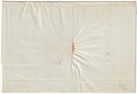 I Em. 2 + 6 b. ben marginati su sovracoperta da Cento azzurro Pt. 5 x Trento rara – Sassone n.3a+7a