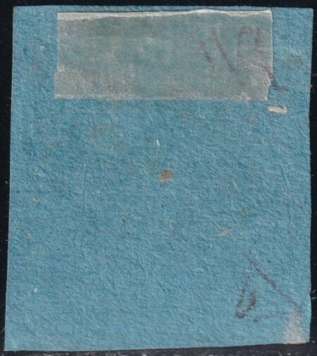 I^ Em. 7 b. azzurro ben marginato nuovo SG(*) raro – Sassone n.8