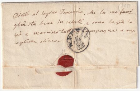 Province Napoletane 1862 – 1 gr. coppia grandi margini su lettera da Palmi x Napoli lusso periziata – Sassone n.19
