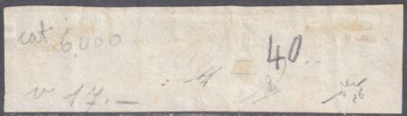 1 b. oleoso striscia di 4 Sass 2b usata su frammentino da Roma f.AD, Palermo, Chiav Cv 1800