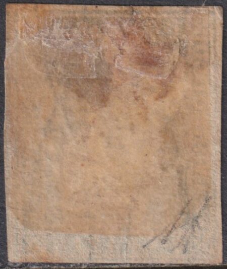 II^ Em. 4 cr. Sass 14 usato annullo PD rosso f. AD