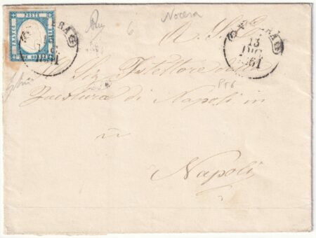 2 gr. marginato usato su sovracoperta da Nocera Pt.6 x Napoli periziata – Sassone n.20