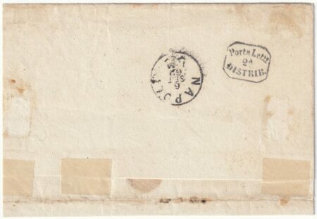 Province Napoletane 1862 – 2 gr. ben marginato su sovracoperta da Arce Pt.7 x Napoli pluriperiziata – Sassone n.20