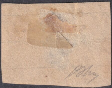 I^ Em. 2 cr. azzurro Sass 5d usato annullo Serravezza f. Oliva