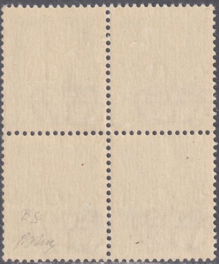 GNR Tir. Brescia 25 c. verde Varietà ” R. G.N.” in Quartina centrata integra rara lusso periziata – Sassone n.474/Ig