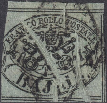 I Em. 1 b. ampie Pli d’Accordeon raro periziato – Sassone n.2