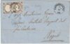 1861 11 Ago 1 gr. + 1 gr. Sass 19a su sovr. da Conversano Pt.7 x Napoli f. ED, Chiav.