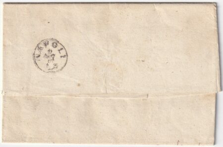 1861 4 Nov 2 gr. Sass 20a su lettera da Foggia x Napoli annullato a penna rara