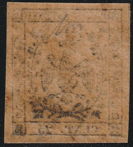I^ Em. 25 c. camoscio ch. rosaceo Sass 4b MNH** integro Rarità lusso Cv 8000