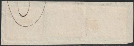 III^ Em. Bicolore 10 c. coppia + 80 c. rosa lillaceo su frammento raro periziato – Sassone n.26+30b