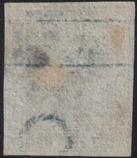 I^ Em. 2 cr. azzurro chiaro grandi margini annullo PD azzurro lusso – Sassone n.5