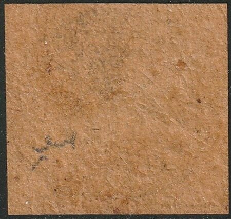 I^ Em. 3 b. bistro arancio ben marginato nuovo con gomma raro periziato – Sassone n.4