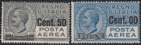 Posta Aerea Serie Completa Soprastampata Sass. S.1501 MNH** lusso
