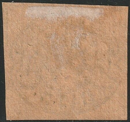 I^ Em. 3 b. bistro arancio ben marginato nuovo raro – Sassone n.4