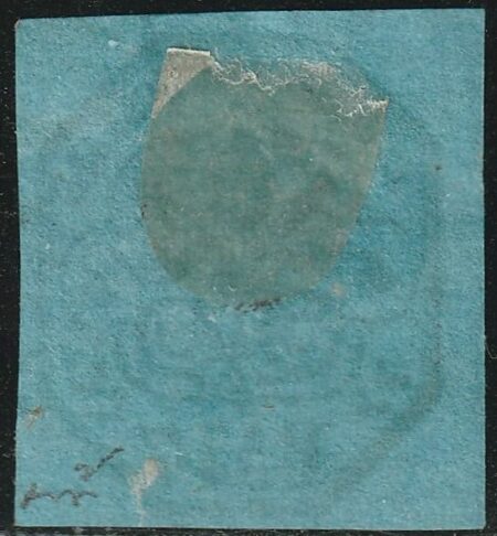 I^ Em. 7 b. azzurro grandi margini nuovo raro periziato – Sassone n.8