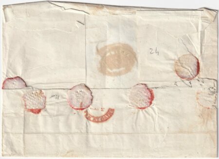 1858 3 Feb Mista 2 gr. I^ Tav. + 2 gr. III^ tav. Sass 5+7 su busta da Rogliano x S.Maria Tassa e Cifra Insuff. f. Ray RR