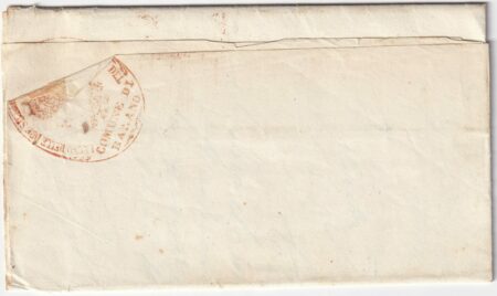 1860 20 Gen lettera da Ischia di Real Servizio x Napoli f. Vaccari rara