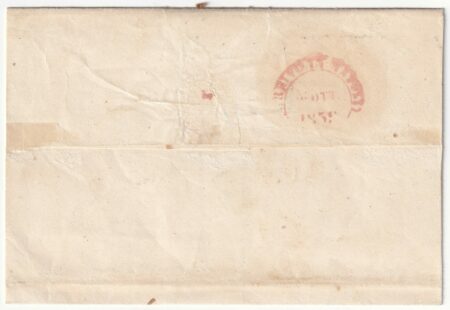 1858 17 Ott 2 gr. Sass 5a ben marginato su sovr. da Barletta ovale nero Non Quotato x Napoli