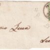 1862 25 Giu 1/2 t. isoalto Sass 17b ben marginato su fascetta da Napoli x Lecce f. Chiav,AD,ED Cv 1650