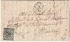 1865 4 Apr 2 b. Spazio Tipografico Sass 3Ab VAR su lettera da Roma x Rimini rara varietà rara