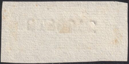 I^ Em. 1/2 b. grigio azzurro coppia Sass 1a ben marginata usata su frammentino annullo a data azzurro f.AD Spl