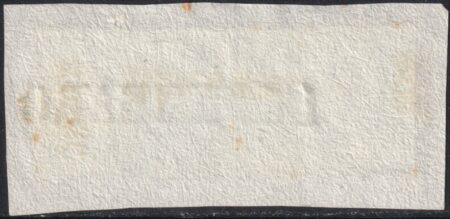 I^ Em. 1/2 b. grigio azzurro coppia Sass 1a marginata usata su frammentino annullo a data azzurro f.AD Spl