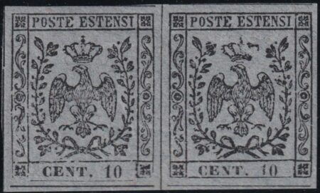 Giornali 10 c. coppia Sass 4a grandi margini MLH* Cv 300