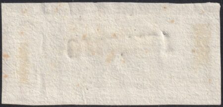 I^ Em. 1/2 b. grigio azzurro coppia Sass 1a ben marginata usata su framm. annullo a data azzurro f.AD Spl