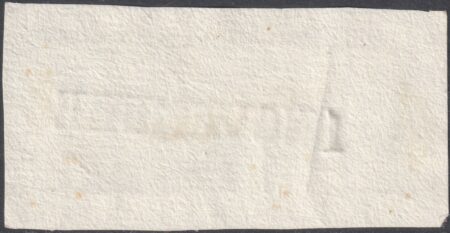 I^ Em. 1/2 b. grigio azzurro coppia Sass 1a ben marginata usata su framm. annullo a data azzurro f.AD Spl