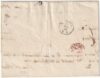 1860 25 Mag 2 b. + 6 b. x 3 Sass 3+7 su lettera da Roma x Sassari tassata 60 c. rara