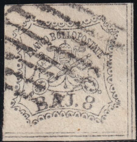 I^ Em. 8 b. Falso x servire del II° Tipo Sass F5 usato ben marginato Cert. AD Spl