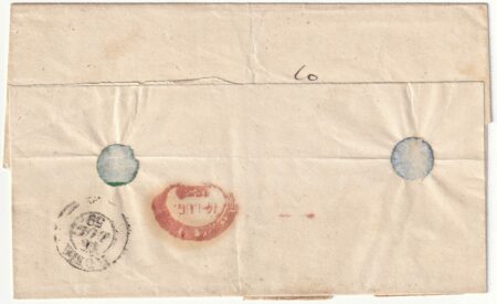 1859 14 Lug 5+10 gr. Sass 8a+10 su sovr. da Napoli in Pd x Roma rara Cv 2100