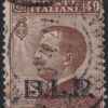 BLP II° Tipo 40 c. bruno soprastampa nera Sass 9A usato Spl Cv 220