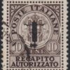 RSI Recapito 10 c. bruno Soprastampa Fascetto capovolto Sass 4a usato f. Raybaudi Cv 300