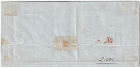 1860 27 Gen 2 gr. Sass 5 marginato su sovr. da Moteparano Pt.6 x Napoli f.AD