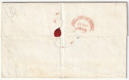 1858 20 Nov 2 gr. Carta Crema Sass 5a su lettera da Napoli x Briatico f. ED, Chiav Spl rara