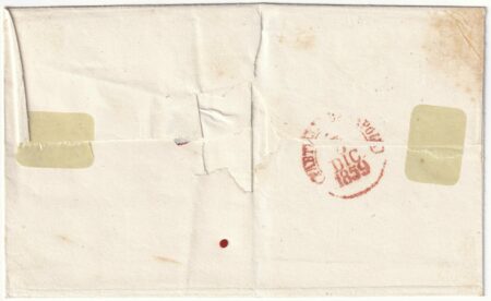 1859 3 Dic 2 gr. Sass 7e su sovr. da Napoli x Monteleone f. Ray, Chiav Spl