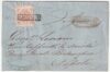 1858 – Ott 2 gr. III^ Tav. con ruletta II^ Tav. pos.46 Sass 7m su sovracoperta da Bari x Napoli molto rara Cv 1750