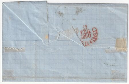 1860 16 Feb 2 gr. Sass 5 su sovracoperta da Scilla Pt.7 x Napoli f.Vaccari, AD, ED