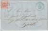 1859 20 Mag 2 gr. Sass 7c ben marginato su letera da Monopoli Pt.4 x Napoli f.Ray.