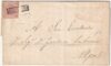 1858 7 Apr 2 gr. carta Crema Sass 5a ben marginato su sovr. da Rossano x Napoli f. Sass. Chiav