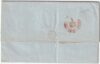 1859 30 Ott 2 gr. Sass 5c marginato su lettera da Monopoli azzurro Pt.4 x Napoli f. Ray